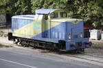 345 401-4 stand am Morgen vor dem Lokschuppen im Rostocker Fracht und Fischereihafen.15.09.2018