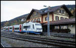 BOB Triebwagen am 17.10.2002 um 12.40 Uhr im Bahnhof Tegernsee.