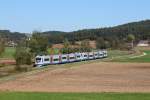 VT 113 und VT 110 der BOB bei einer Sonderfahrt von Amberg nach Schnaittenbach am 15.10.2011 bei Godlricht.