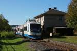 VT 113 und VT 110 der BOB bei einer Sonderfahrt von Amberg nach Schnaittenbach am 15.10.2011 in Gebenbach.