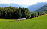 Dieser Integral der BOB wurde am 13.08.2013 kurz vor Schliersee angetroffen, im Hintergrund Jägerkamp und Brecherspitze