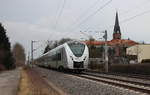 1440 215 passiert am 04.01.2018 als RE 26921 (Hof Hbf - Dresden Hbf) die Ortslage von Grüna (Sachs).