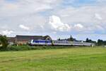 223 054 rauscht mit dem RE6 nach Leipzig durch Lauterbach.