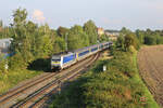 MRB 223 054 erreicht mit dem RE6 von Chemnitz Hbf nach Leipzig Hbf den Bahnhof Leipzig-Werkstättenstraße.