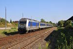 MRB 223 053 erreicht mit einem RE6 von Chemnitz Hbf nach Leipzig Hbf den Bahnhof Geithain.