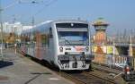 VT 001 erreicht am 21.10.12 aus Eilenburg kommend den Hauptbahnhof Halle(S).