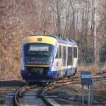 MRB VT 615 verlsst am 17.11.2012 Leipzig-Paunsdorf mit Ziel Bad Lausick.