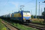 146 522-8 im Auftrag der RBB am 06.08.2008 im Bahnhof Guben