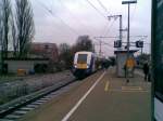 Ein Zug der NOB mit einem BOMBARDIER Niederflursteuerwagen aufgenommen in Elmshorn.