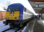 Der NOB-eigene Eurorunner DE2000-01, auch Hercules genannt, am 3.3.06 mit NOB 80514 Hamburg-Altona - Westerland(Sylt) in Heide (Holstein).