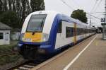 Hier NOB81723 von Westerland/Sylt nach Hamburg-Altona, bei der Einfahrt am 9.10.2011 in Elmshorn.