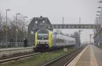 Erkundungs-Tour nach Klanxbll: ER 20-011 (223 011) mit NOB nach Westerland fhrt ein.