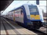 Zug der Nord-Ostsee Bahn in Rostock am Hauptbahnhof am 11.02.2014