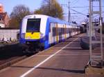 Der Steuerwagen der NOB nach Westerland in Elmshorn am 7.4.07