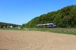 Am Morgen des 04.05.2018 eilte der Triebwagen 643 309 von der Nordwestbahn von Paderborn kommend in Richtung Göttingen.