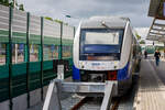 31.7.2021 - Sande Bahnhof - Nordwestbahn VT 648 373 als RB 59 von Wilhelmshaven nach Esens