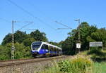 643 309 der NordWestBahn hat Altenbeken verlassen und ist nun auf den Weg nach Paderborn.

Altenbeken 24.08.2024