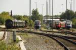 Alte und neue Regionalbahn(en) - abgestellt im Bahnhof Coesfeld (01.05.2011)