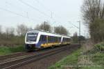 RE10 in Richtung Kleve fhrt am 17. April 2013 um 15:50 Uhr durch Kaarst