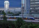 NordWestBahn: Abendstimmung auf dem Hauptbahnhof Essen vom 8. August 2013 um 20.49 Uhr.
Foto: Walter Ruetsch