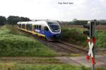 Strecke Haller Willem:
NWB VT 643310 am 23.9.2014 um 09.11 Uhr zwischen Sutthausen und Hörne auf dem Weg zum Hauptbahnhof Osnabrück.