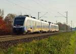 Als RE 10 nach Kleve sind die beiden NWB Triebwagen VT 648 436 und 648 435 am Sonntag den 23.11.2014 zwischen Neuss und Osterath auf der Kbs 495 von mir abgelichtet. 