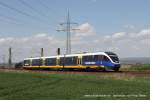 VT 643 312 (NordWestBahn) als RB84 in Richtung Holzminden in Paderborn Benhausen, 2. Mai 2015