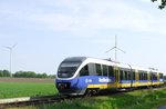 Die NordWestBahn 75388 von Coesfeld nach Dorsten hier kurz vor dem Bahnhof Reken.