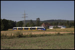 Am Ortsrand von Steinhagen ist am 13.09.2016 um 16.09 Uhr ein NWB Talent nach Bielefeld unterwegs.