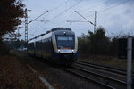 Die beiden NWB Triebwagen VT 648 439 und 438 fahre am Sonntag den 6.11.2016 bei Tilmeshof gen Düsseldorf.