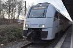 BONN, 02.02.2017, 460 501-0 der Gesellschaft TransRegio als RB26 nach Mainz Hbf im Bahnhof Bohn-Mehlem