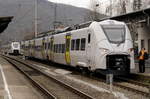 Transdev-Mireo 463 304 wird in wenigen Minuten von Bingen Hbf nach Mainz Hbf fahren.