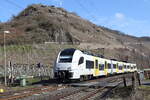 460 012 der TransRegio am 16.02.2025 bei Boppard