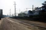 Der neue  Stern  am Rhein: Die BR 460, hier 005-7, hat im Dezember ´08 den grten Teil des Nahverkehrs auf der linken Rheinseite bernommen. (bei Bingen-Gaulsheim, April 2009)