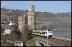 Trans Regio 460008 war am 10.3.2016 um 12.32 Uhr in Oberwesel in Richtung Bingen unterwegs.