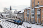 218 054 mit dem Alex Pendel aus Oberstdorf in Immenstadt.