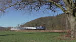 TRI 110 428-0 schiebt am 27.02.2022 ihren RB40-Ersatzzug von Hagen Hbf nach Essen Hbf.