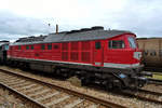 Die Diesellokomotive 232 173-5 von Triangula war Ende September 2020 im sächsischen Eisenbahnmuseum Chemnitz-Hilbersdorf zu sehen.