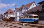 T5 und T3 im Bahnhof Trossingen Stadt, 11.7.2003.