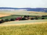 Schienenbus und Streckenverlauf am Vorsignal von Grvenwiesbach, 1.