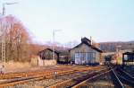 Ehemaliger Bahnbetriebsbereich in Grvenwiesbach - rechts die Ausfahrt Richtung Wetzlar, 1.