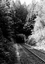 Nordportal des Hasselborner Tunnels, 1. Hlfte der 1980iger Jahre.