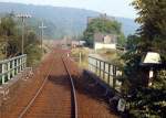 Einfahrt von Hasselborn nach Brandoberndorf, 1. Hlfte der 1980iger Jahre.