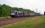 Am 10.06.18 führte 182 570 den Papierzug von Rostock nach Italien durch Burgkemnitz Richtung Bitterfeld.