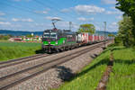 193 275 ELL/TXL mit einem KLV-Zug bei Pölling Richtung Nürnberg, 17.05.2019