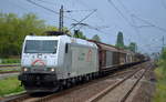 TXL - TX Logistik AG, Bad Honnef [D] mit  185 539-4   [NVR-Nummer: 93 81 0185 539-4 A-TXL] und Ganzzug Schiebewandwagen Richtung Rostock am 11.06.20 Bf.