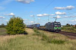 Am 28.09.20 führte der TX-Vectron 193 277 einen KLv-Zug durch Gräfenhainichen Richtung Bitterfeld.