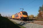 TX Logistik Siemens Taurus 182 572-8 mit KLV Zug in Hanau Rauschwald am 07.11.20 