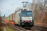 MRCE/TXL 185 408-2 mit KLV in Gelsenkirchen Buer Nord, Januar 2021.