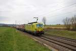 ATLU/TX Logistik Siemens Vectron 193 553-5 mit KLV Zug in Nieder Mörlen am 17.04.21